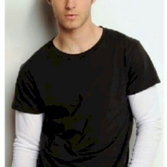 Mens 2 in 1 Navy w/White Sleeves Size Large NWT - Picture 3 of 3